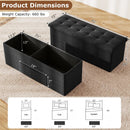 43" Folding Storage Ottoman Bench with Padded Seat by LJGDeals