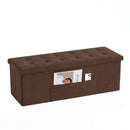 43-Inch Folding Storage Ottoman Bench with Padded Seat by LJGDeals