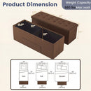 43-Inch Folding Storage Ottoman Bench with Padded Seat by LJGDeals
