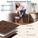 43-Inch Folding Storage Ottoman Bench with Padded Seat by LJGDeals