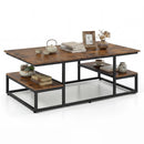 43" Rectangle Coffee Table with Storage and Open Shelves by LJGDeals