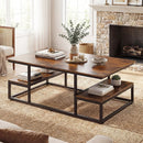 43" Rectangle Coffee Table with Storage and Open Shelves by LJGDeals