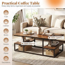 43" Rectangle Coffee Table with Storage and Open Shelves by DirectDeals