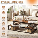 43" Rectangle Coffee Table with Storage and Open Shelves by LJGDeals