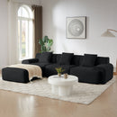 L Shaped Modular Sectional Sofa And Movable Ottoman by HouseOfZazla