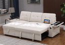 Ashlyn II - 84"W Woven Fabric Reversible Sleeper Sectional Sofa with Storage Chaise by HouseOfZazla