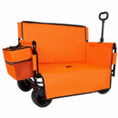 3-in-1 Folding Wagon Cart with Bench Seat