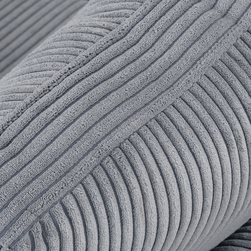 5 Pieces L shaped Sofa with Removable Ottomans and comfortable waist pillows