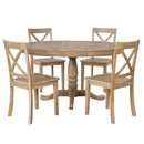 Modern Dining Table Set For 4, Round Table And 4 Kitchen Room Chairs, 5 Piece Kitchen Table Set For Dining Room, Dinette, Breakfast Nook by HouseOfZazla