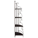 4 Shelf Corner Bookcase - Cappuccino