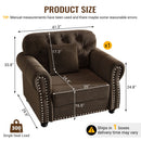 Upholstered Sofa With Nailhead Trim And Rolled Armrests