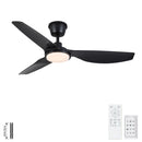 Outdoor Waterproof Ceiling Fan With Light And Quiet DC Motor, Blades For Bedroom - Black by HouseOfZazla
