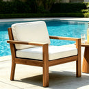 Outdoor Acacia Wood Club Chairs with Cushions by HouseOfZazla