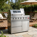 75300 BTU 6 Burners Deluxe Stainless Steel Gas Outdoor Kitchen Barbecue Island Grill by HouseOfZazla