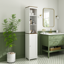 Tall Bathroom Storage Cabinet with Reversible Door