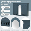Wall Mount Mirror Cabinet With Adjustable Shelves, Soft Closing Hinges
