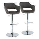 Margarite - Contemporary Ajustable Barstool With Swivel With Rounded T Footrest (Set of 2) by HouseOfZazla