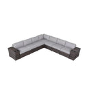 Modern Rattan Wicker Seating Group With Cushions