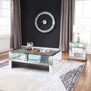 Nysa - 24" End Table - Mirrored & Faux Crystals