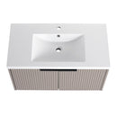Contemporary Wall Mounted Bathroom Vanity With Resin Double Sink by HouseOfZazla