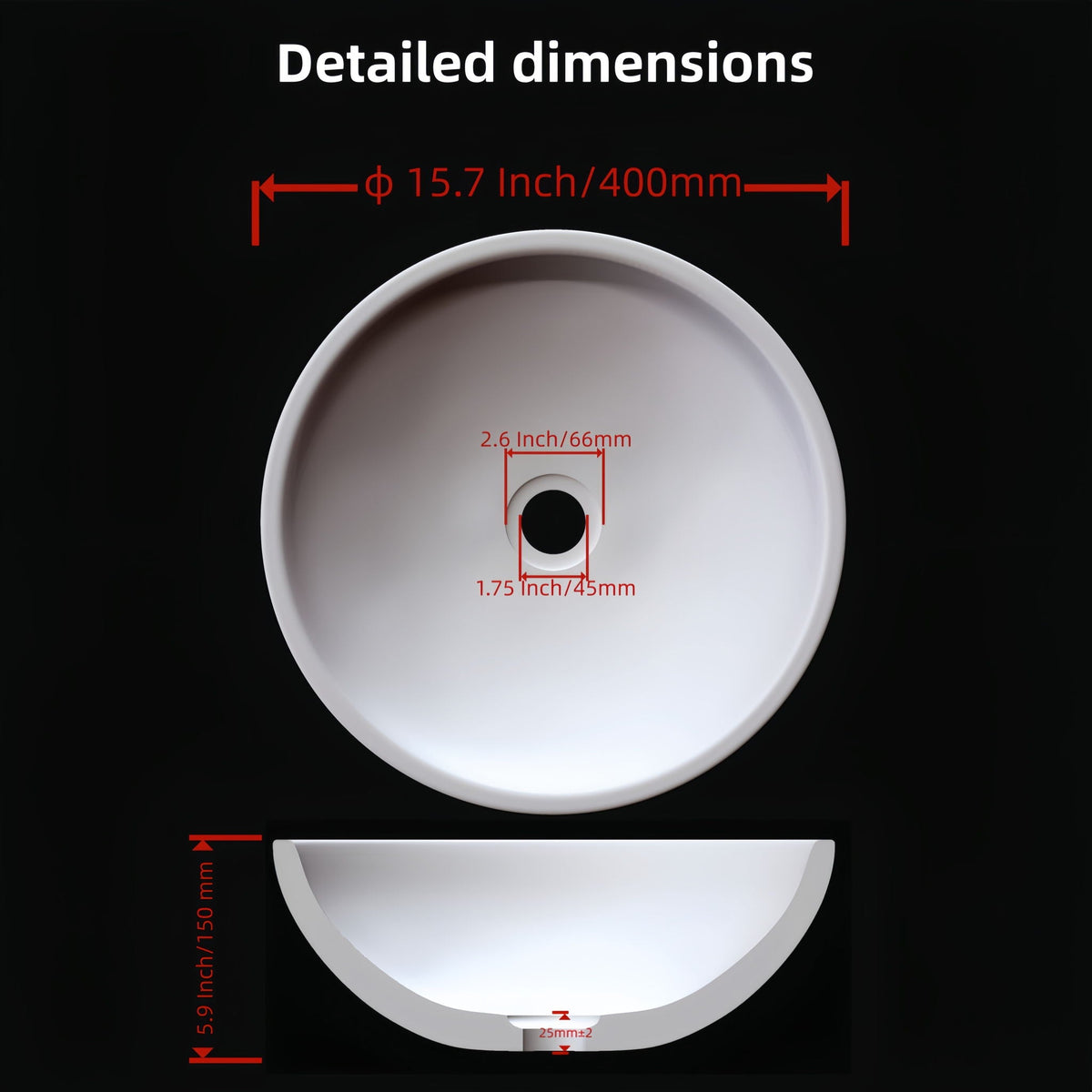 Bathroom Vessel Sink, Circular Design, photo 18 of 40