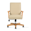 Dumont - Modern Farmhouse High Back Executive Home Office Chair - Neutral Cream Beige / Natural by HouseOfZazla