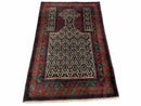 3x5 New Vintage Handmade Wool Rug Tribal Balouch Turkoman Prayer Rug Veggie Dyes