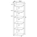 6 Tier Corner Bookcase - Cappuccino