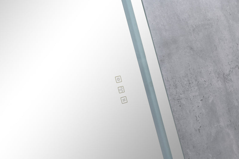 36x24 LED Lighted Bathroom Wall Mounted Mirror with High Lumen+Anti-Fog Separately Control+Dimmer Function