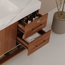 36" Modern Free-Standing Bathroom Vanity with Seamless Ceramic Sink