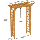Arbor, Wedding Arch For Ceremony, Trellis For Plant Climbing, Christmas Decor Pergola For Garden Backyard - Yellow by Unique Piece Furniture