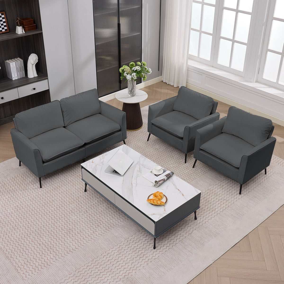 Upholstered Loveseat, For Living Room, photo 20 of 40