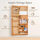 Jewelry Armoire Organizer With Full Length Mirror, Wall Mounted Lockable Cabinet With LED Light by Unique Piece Furniture