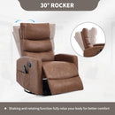 Heat Massage Manual Recliner Chair with Rocker and Swivel