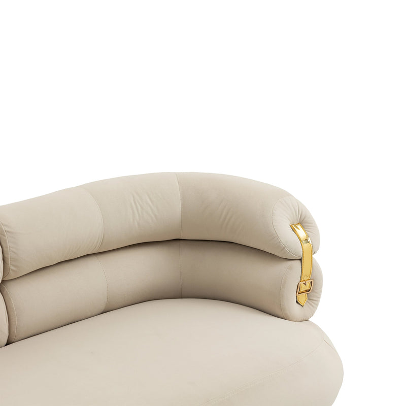Accent Chair, leisure chair with Golden feet