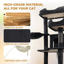 68in Multi-Level Cat Tree Tower with Hammocks & Scratching Posts
