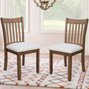 Modern Dining Chair, Wooden Back, Cushion Seats (Set of 2) by HouseOfZazla