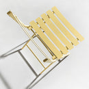 3 Piece Patio Bistro Set of Foldable Square Table and Chairs, Yellow