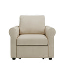 3-in-1 Sofa Bed Chair, Convertible Sleeper Chair Bed,Adjust Backrest Into a Sofa,Lounger Chair,Single Bed,Modern Chair Bed Sleeper for Adults,Beige