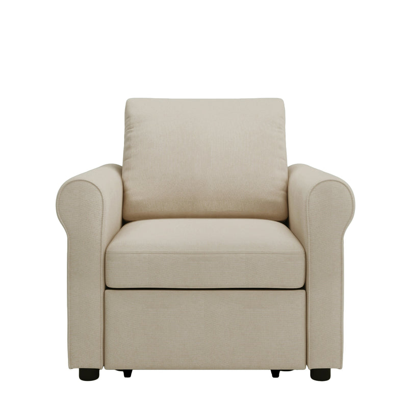 3-in-1 Sofa Bed Chair, Convertible Sleeper Chair Bed,Adjust Backrest Into a Sofa,Lounger Chair,Single Bed,Modern Chair Bed Sleeper for Adults,Beige