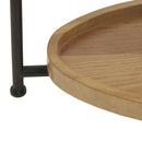 Oval Coffee Table - White / Natural by HouseOfZazla