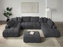 Chosen - Sectional Sofa With Toss Pillows With 2 Chaises With Ottoman - Gray by Unique Piece Furniture