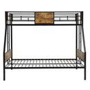Modern Metal Bunk Bed With Side Ladders And Guardrail by Unique Piece Furniture