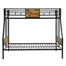 Modern Metal Bunk Bed With Side Ladders And Guardrail by Unique Piece Furniture