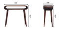 Solid Wood Amaya Nordic Style Console Table, Open Storage, Chestnut