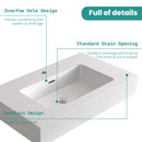 Glossy White Integrated Solid Surface Basin by HouseOfZazla