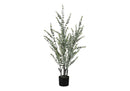 44" Tall Artificial Eucalyptus Plant with Black Pot by HouseOfZazla