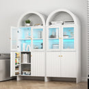 Modern Tech Inspired Dome Cabinet With LED Lighting by Unique Piece Furniture