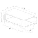 Rectangular Sofa Table With Double Shelf - Brown by HouseOfZazla
