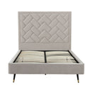 Crosby - Bed With Upholstered Headboard And Slats by HouseOfZazla